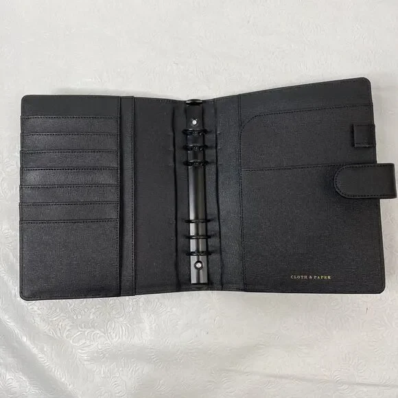 Cloth and Paper Foundations Black Leather Planner - Picture 8 of 16